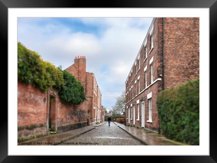 Walking The Streets of Chester Framed Mounted Print by Rick Lindley
