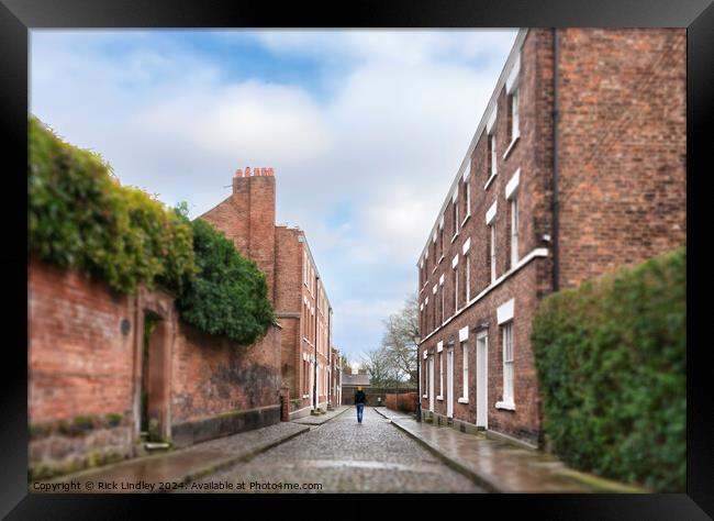 Walking The Streets of Chester Framed Print by Rick Lindley