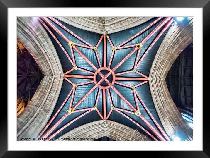 Looking Up St Marys Nantwich Framed Mounted Print by Rick Lindley