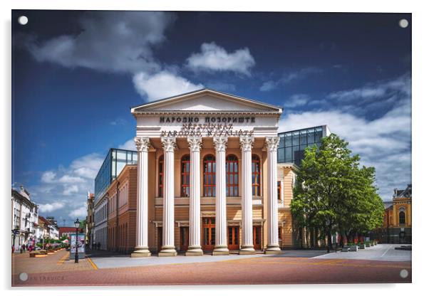 The National Theater building in Subotica Acrylic by Dejan Travica