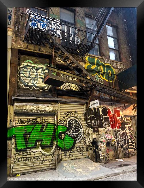 New York City fire escape Framed Print by Martin fenton