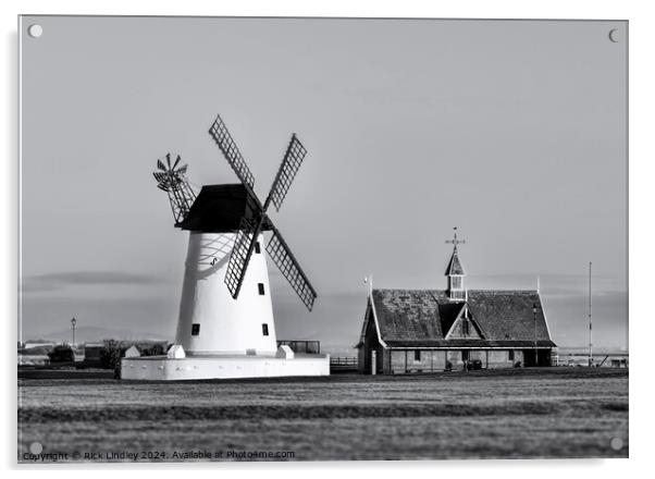 Lytham St Annes Windmill Acrylic by Rick Lindley