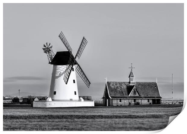 Lytham St Annes Windmill Print by Rick Lindley