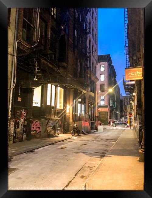 New York City Chinatown street Framed Print by Martin fenton