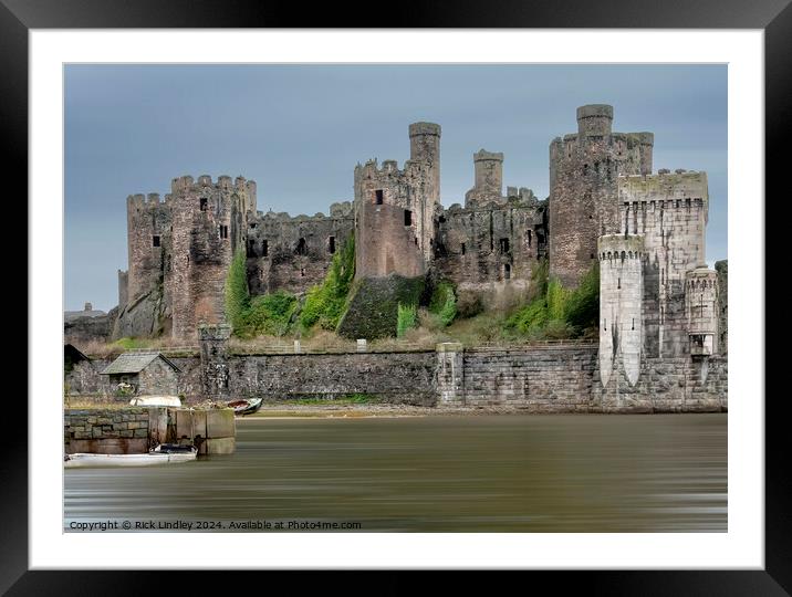 Conwy Castle Framed Mounted Print by Rick Lindley