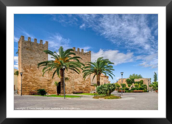 Porta del Moll in the Old Town Wall Framed Mounted Print by Kasia Design