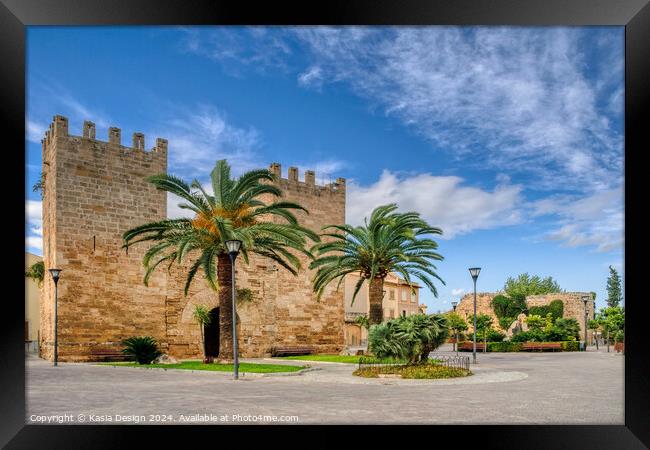 Porta del Moll in the Old Town Wall Framed Print by Kasia Design