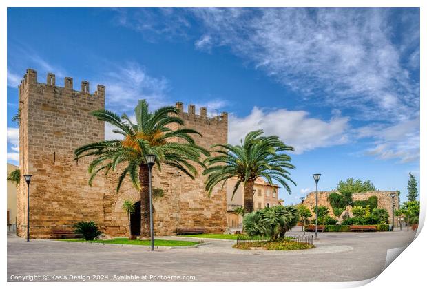 Porta del Moll in the Old Town Wall Print by Kasia Design