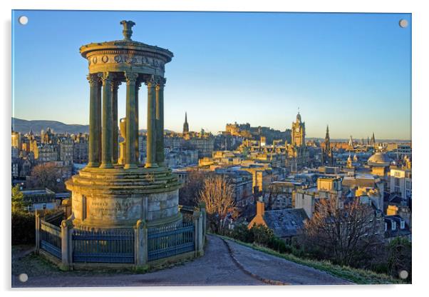 Edinburgh from Calton Hill Acrylic by Darren Galpin