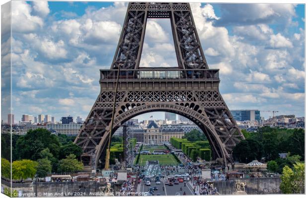 Eiffel Tower Canvas Print by Man And Life