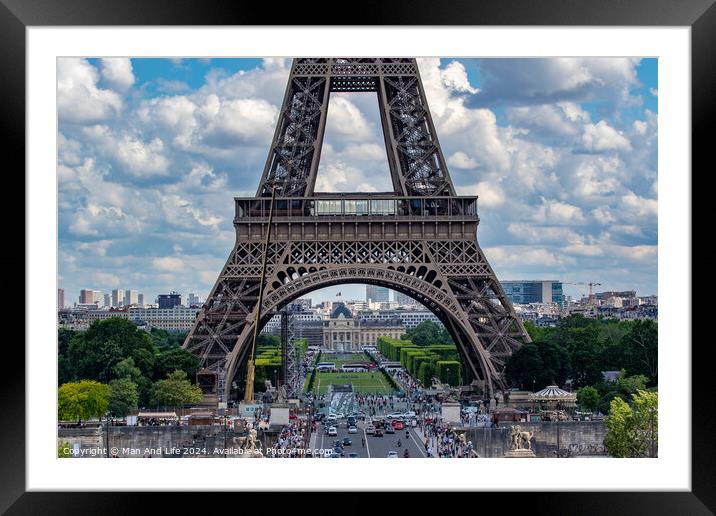 Eiffel Tower Framed Mounted Print by Man And Life