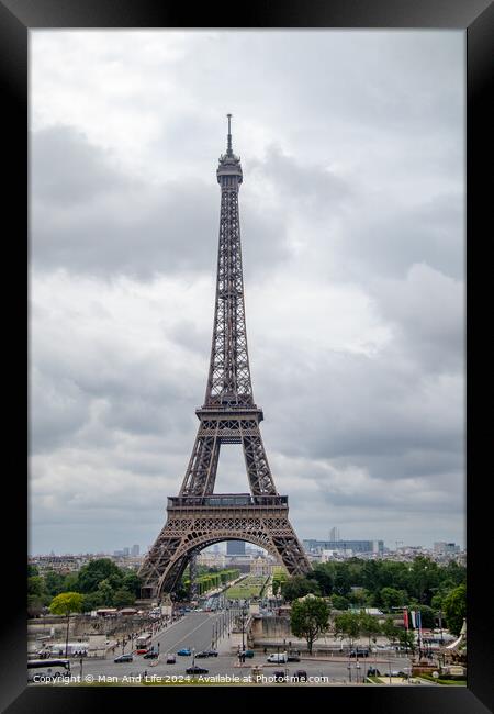 Eiffel Tower Framed Print by Man And Life