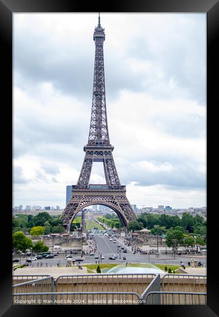 Eiffel Tower Framed Print by Man And Life