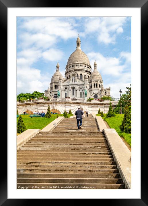 Sacré-Cœur, Paris Framed Mounted Print by Man And Life