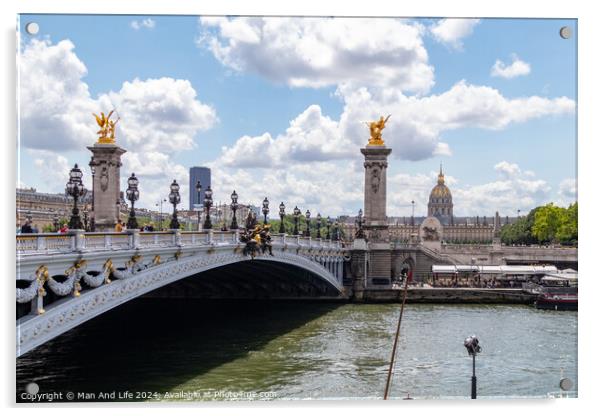 Pont Alexandre III Acrylic by Man And Life