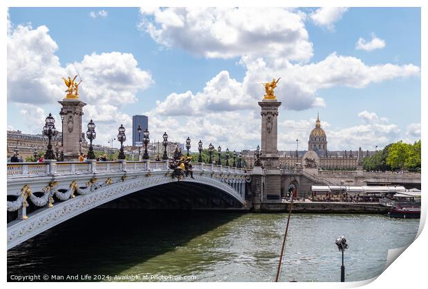 Pont Alexandre III Print by Man And Life