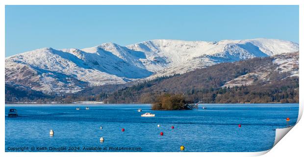 Snow covered Fairfield Horseshoe Print by Keith Douglas