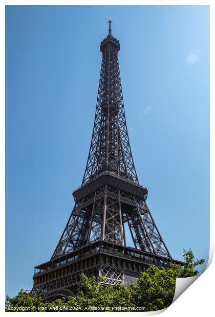 Eiffel Tower Print by Man And Life