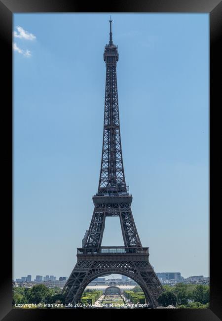 Eiffel Tower Framed Print by Man And Life