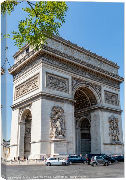 Arc de Triomphe Canvas Print by Man And Life