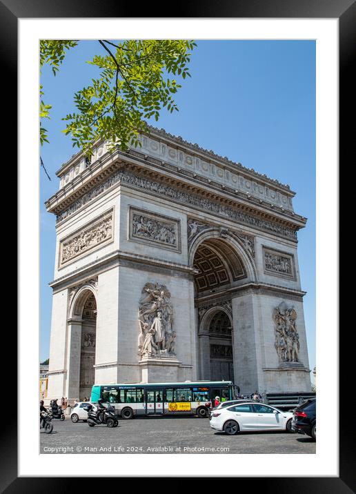 Arc de Triomphe Framed Mounted Print by Man And Life