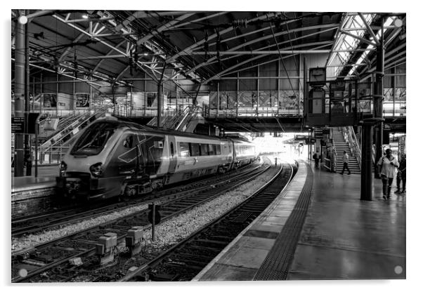 Leeds Station 02 Mono 2024 Acrylic by Glen Allen