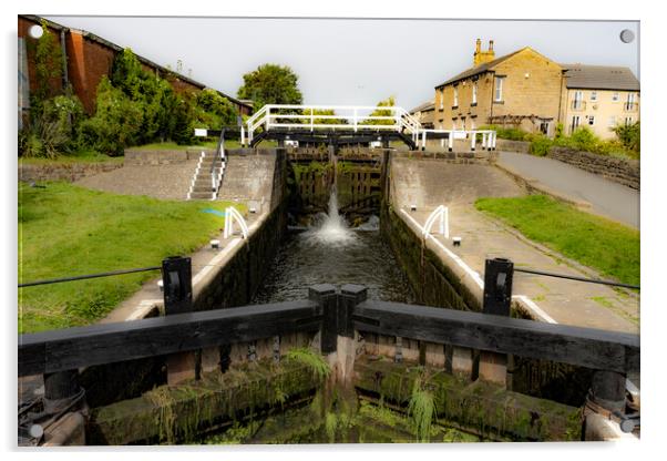 Leeds Locks Acrylic by Glen Allen