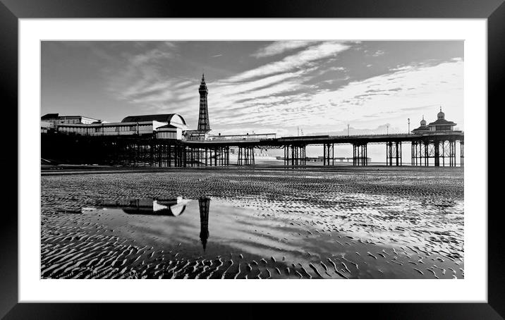 Blackpool Tower Reflections Framed Mounted Print by Michele Davis