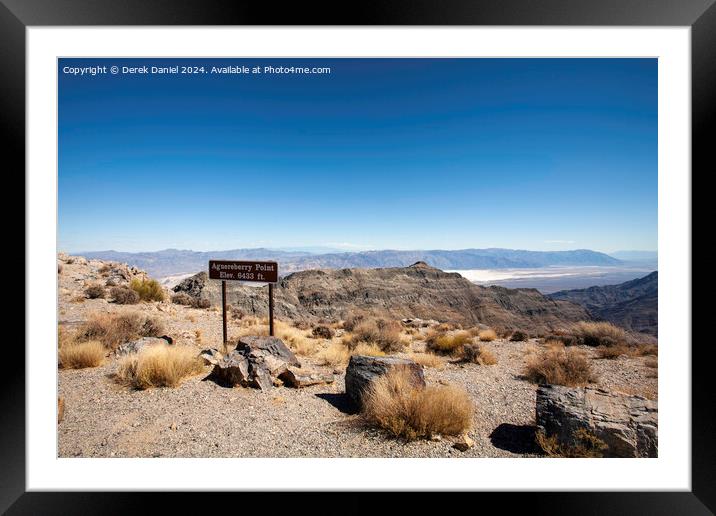 Aguereberry Point, Death Valley Framed Mounted Print by Derek Daniel