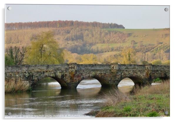 Houghton Bridge over the River Arun Acrylic by Stephen Noulton