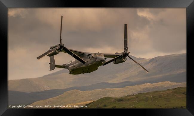 Osprey flight Framed Print by Clive Ingram