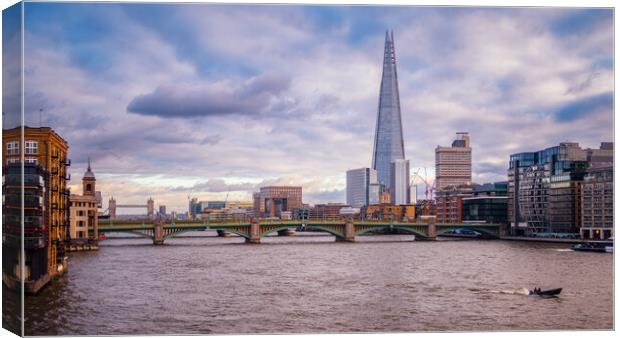 River Thames Panorama Canvas Print by John Frid