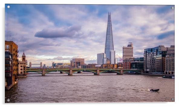 River Thames Panorama Acrylic by John Frid