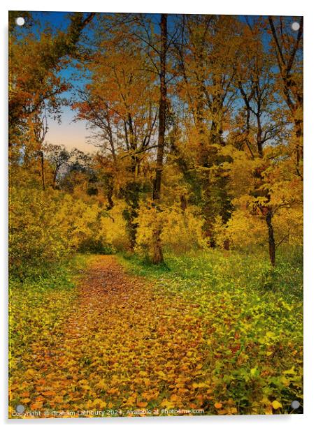Autumnal Cotswolds Acrylic by Graham Lathbury