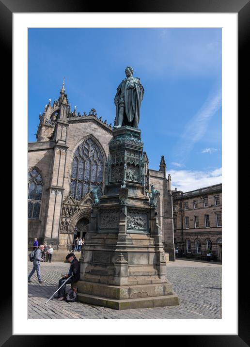 Walter Francis Montagu Douglas Scott Monument In Edinburgh Framed Mounted Print by Artur Bogacki
