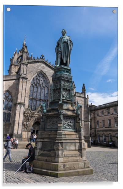 Walter Francis Montagu Douglas Scott Monument In Edinburgh Acrylic by Artur Bogacki