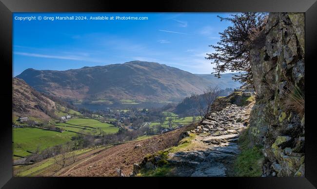 A View of Glenridding, Lake District Framed Print by Greg Marshall