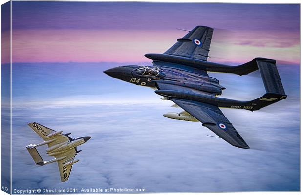 Sea Vixens at Play Canvas Print by Chris Lord