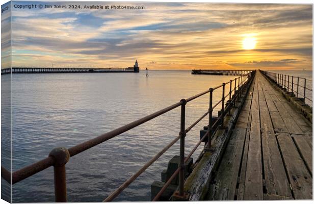 January sunrise at the mouth of the River Blyth - Landscape Canvas Print by Jim Jones
