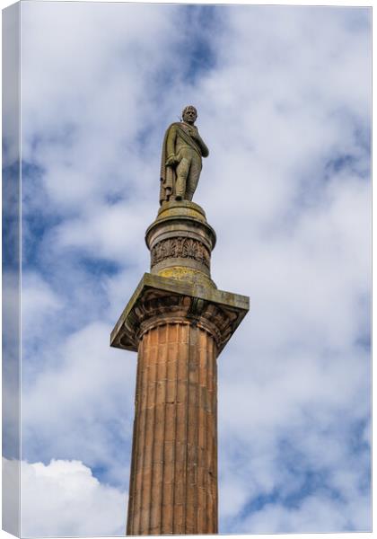 Walter Scott Memorial Column In Glasgow Canvas Print by Artur Bogacki
