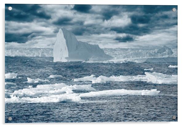 Icebergs in the Labrador Sea Acrylic by Martyn Arnold