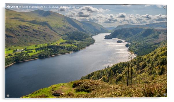 Thirlmere Lake District Acrylic by Greg Marshall