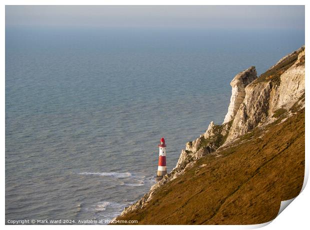 Beachy Head and the Lighthouse. Print by Mark Ward