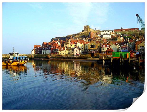 Whitby Quayside Print by Amanda Moore