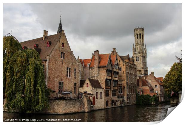 Bruges, Belgium Print by Philip King