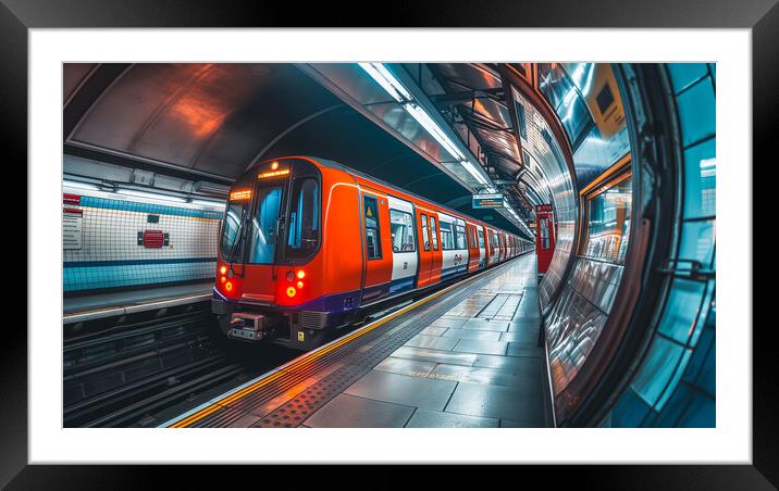 London Underground - 5 am Northern Line Framed Mounted Print by T2 