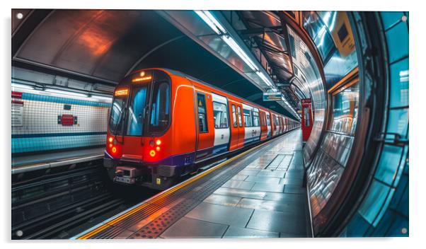 London Underground - 5 am Northern Line Acrylic by T2 