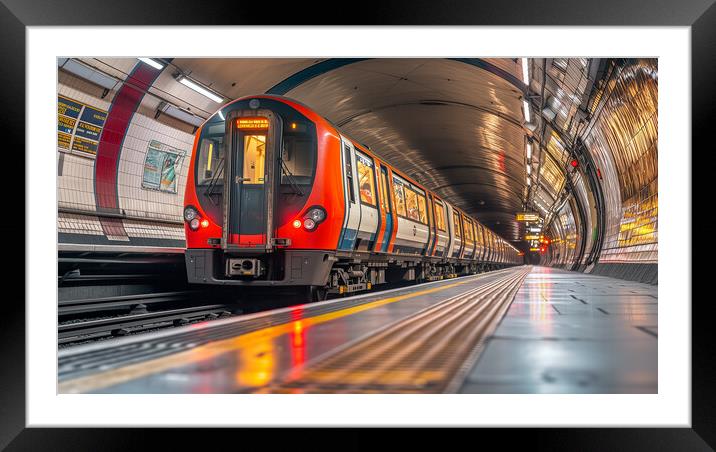 London Underground - Calm before the storm Framed Mounted Print by T2 