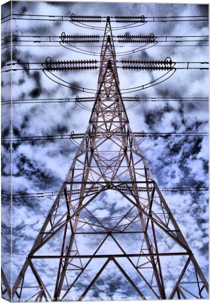 Electric Pylon Canvas Print by Kevin Plunkett