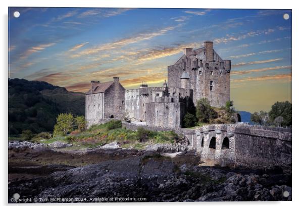 Sundown at Eilean Donan Castle, Scotland Acrylic by Tom McPherson